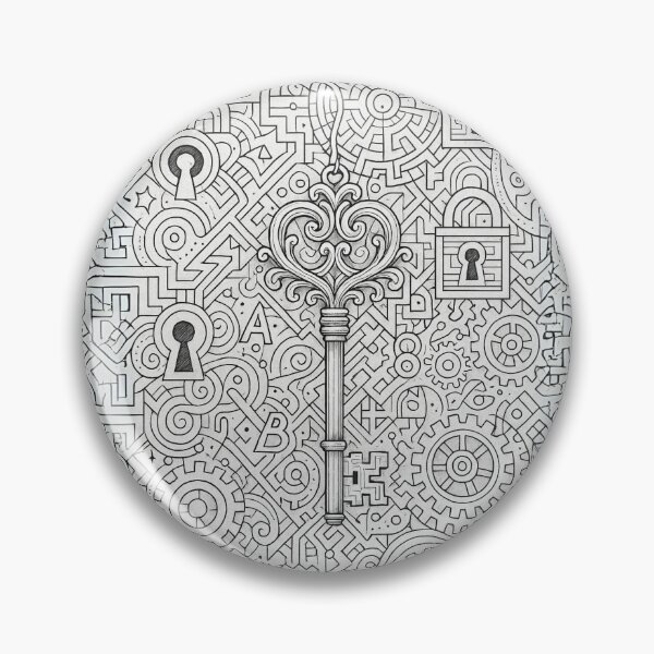 Item preview, The Key Within - Intricate Line Art for the Curious Mind designed and sold by FashCode.