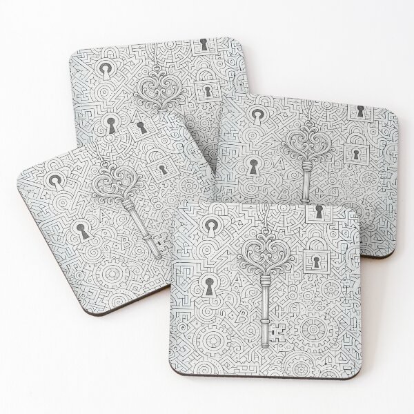 Item preview, The Key Within - Intricate Line Art for the Curious Mind designed and sold by FashCode.