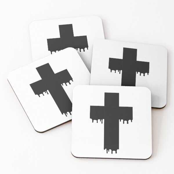 Item preview, Pastel Goth Drippy Cross Black designed and sold by eviebelleink.