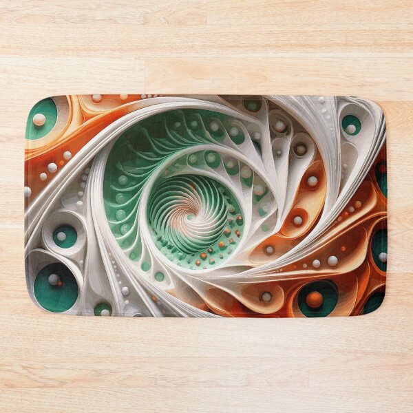 Item preview,  Green Orange White Abstract 6 designed and sold by Vicky Brago-Mitchell®.