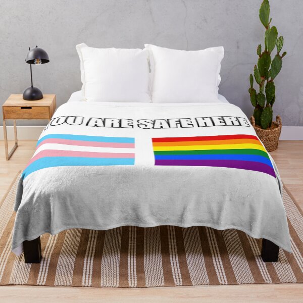 Item preview, You Are Safe Here LGBT Sign Flags designed and sold by Inspirationmotivation.