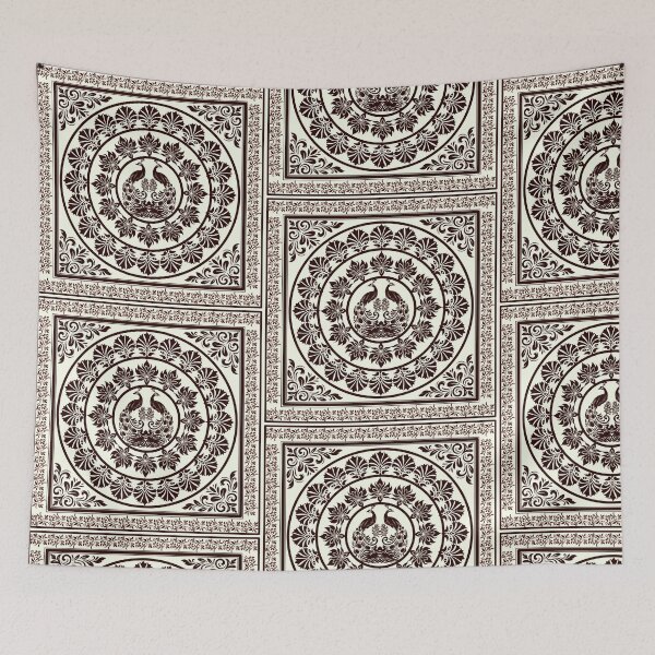 Item preview, Traditional Thai Peacock Carpet Pattern | Ornamental Textile Design for Rug or Fabric designed and sold by Dailyprintstyle.