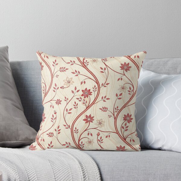 Item preview, Elegant Red and Beige Floral Vine Seamless Pattern Background. designed and sold by RGShirtWorks.