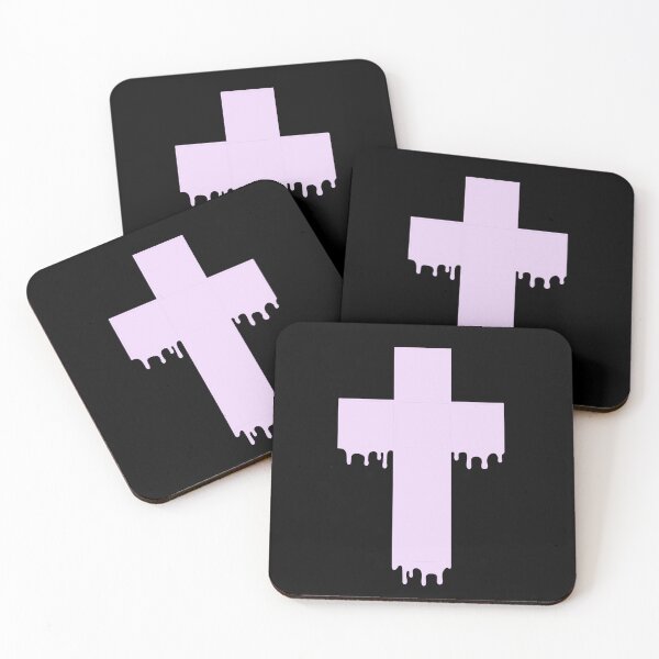 Item preview, Pastel Goth Drippy Cross Pink designed and sold by eviebelleink.