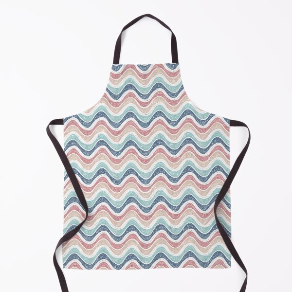 Item preview, Seamless Hand-Drawn Wavy Stripe Pattern with Coastal Colors. designed and sold by ML-Media.
