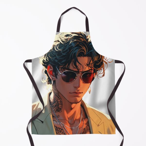 Item preview, Curly-Haired Anime Character | Fashionable, Tattooed, and Bold designed and sold by KomoFrames.