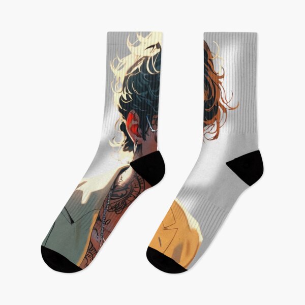 Item preview, Curly-Haired Anime Character | Fashionable, Tattooed, and Bold designed and sold by KomoFrames.