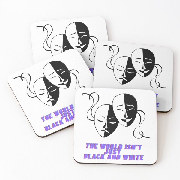 Item preview, "The World Isn't Just Black and White – Duality Mask Design" designed and sold by silvia~design.