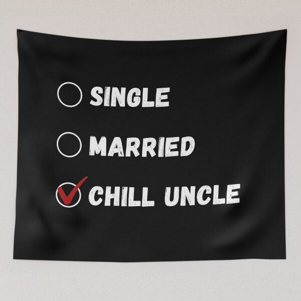 Item preview, Single Married Chill Uncle, Funny Uncle Shirt designed and sold by Sleepy Cat Design.