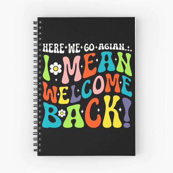 Item preview, Here We Go Again Funny Retro School Comeback Saying for Teachers designed and sold by MotivaChic.