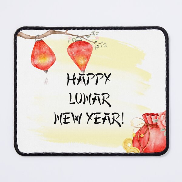Item preview, Peaceful and artistic Lunar New Year watercolor sticker featuring red lanterns hanging on a branch, a money pouch, and blooming flowers. Symbol of light, wealth, and new beginnings. designed and sold by eves_aquadreams.