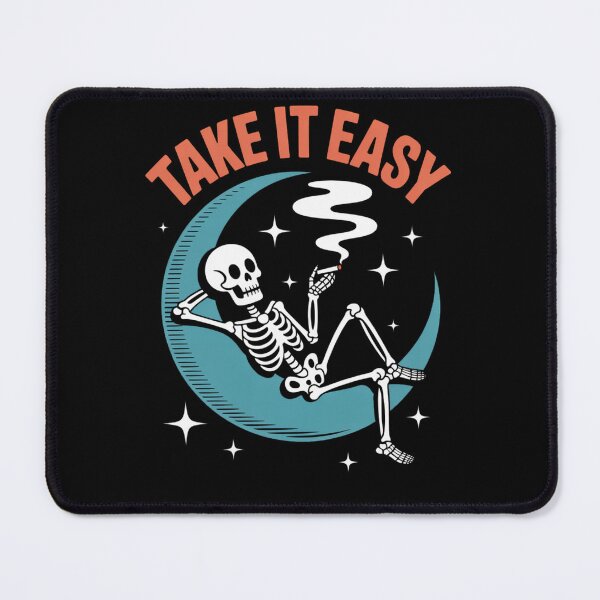 Item preview, Take It Easy – Skull Smoking on the Moon designed and sold by martin max.