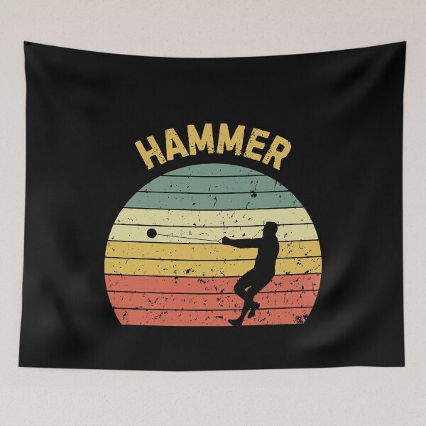 Item preview, Hammer Throw Retro Sunset Thrower Silhouette designed and sold by StrideSuccess.