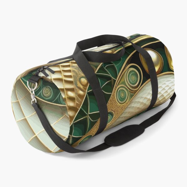 Item preview, Abstract Spiral  Green, Gold and White Fibonacci Art 96 designed and sold by Vicky Brago-Mitchell®.