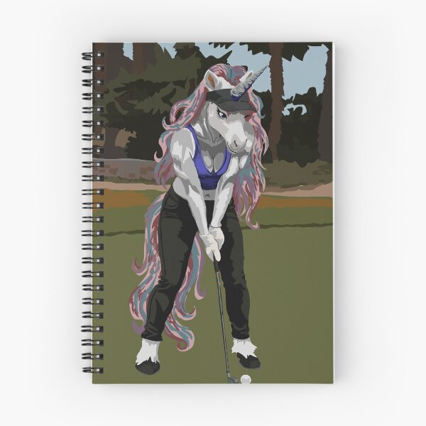 Item preview, Unicorn Golfer Woman Lines Up Her Swing designed and sold by KlakkDrawsStuff.