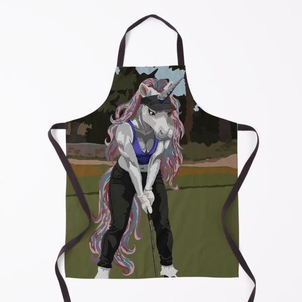 Item preview, Unicorn Golfer Woman Lines Up Her Swing designed and sold by KlakkDrawsStuff.