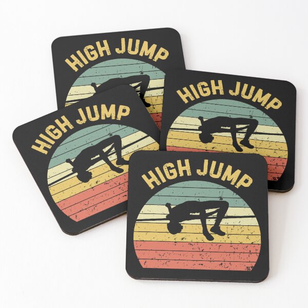 Item preview, High Jump Retro Sunset High Jumper Silhouette designed and sold by StrideSuccess.