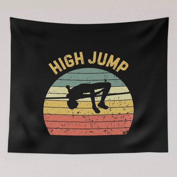 Item preview, High Jump Retro Sunset High Jumper Silhouette designed and sold by StrideSuccess.
