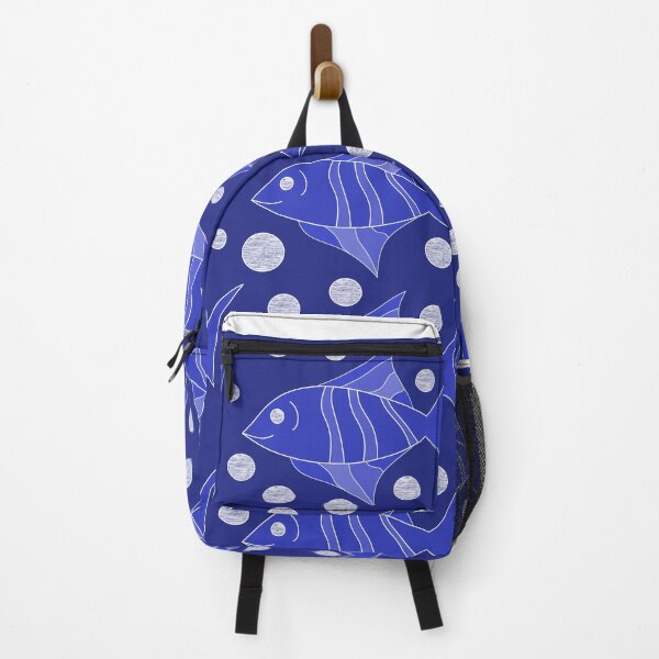 Item preview, Blue Fish Pattern designed and sold by Quennie Bacol Artwork.