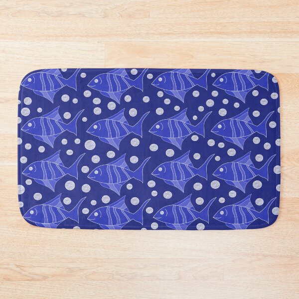 Item preview, Blue Fish Pattern designed and sold by Quennie Bacol Artwork.