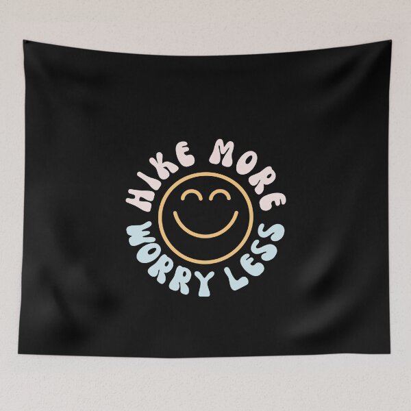Item preview, Hike More Worry Less Motivational Hiking Funny Hiker designed and sold by StrideSuccess.