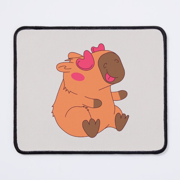 Item preview, Love-Struck Capybara – Cute Cartoon in Love designed and sold by EmeraldeaArt.