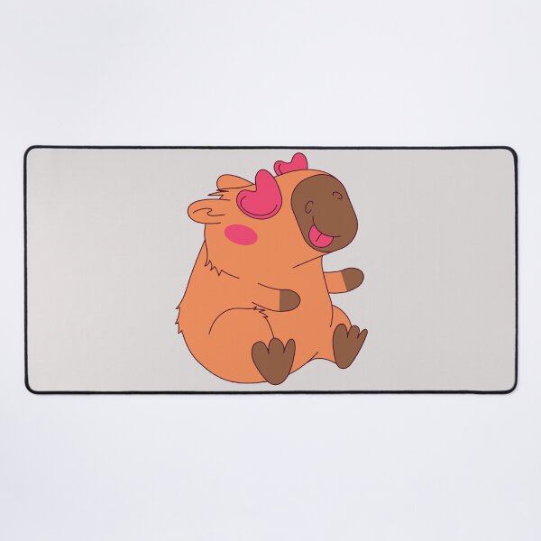 Item preview, Love-Struck Capybara – Cute Cartoon in Love designed and sold by EmeraldeaArt.