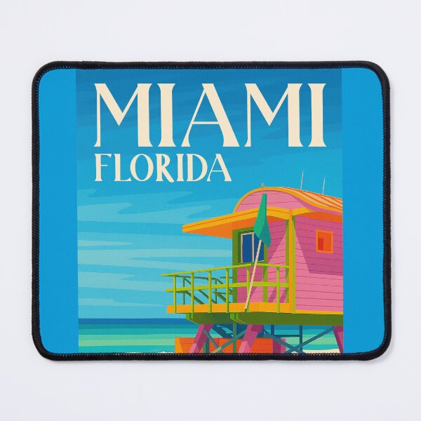 Item preview, Travel Poster Miami Florida designed and sold by Pink Pineapple Works.