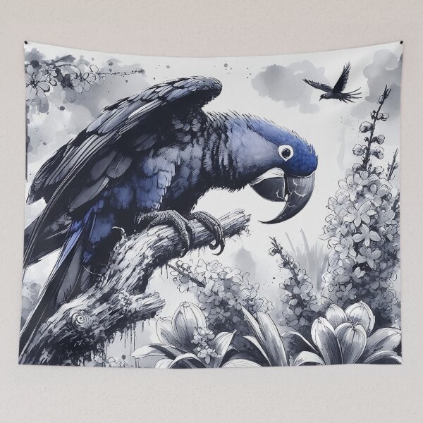 Item preview, Hyacinth Macaw Art #30 | Blue Macaw Lovers designed and sold by ksgraphics222.