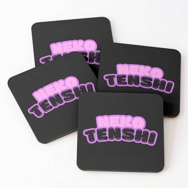Item preview, Neko Tenshi Cat Angel Fluffy Cute Kawaii Black Pink and Purple Japanese Phrase designed and sold by OVERSAI.