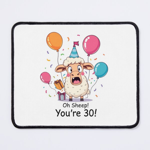 Item preview, Oh sheep you are 30 Birthday cute kawaii meme gift balloons cow designed and sold by CheeseBlueprint.