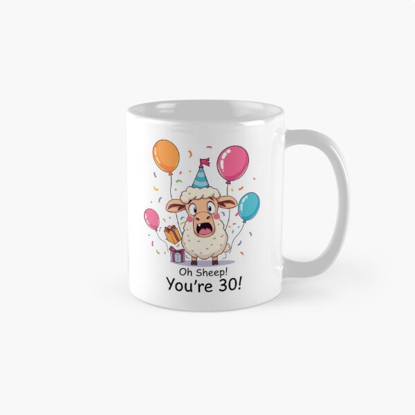 Artikelvorschau, Oh Schaf du bist 30 Geburtstag süß kawaii Meme Geschenk Luftballons Kuh entworfen und verkauft von CheeseBlueprint.