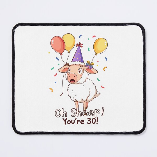 Item preview, Oh sheep you are 30 Birthday cute kawaii meme gift balloons cow designed and sold by CheeseBlueprint.