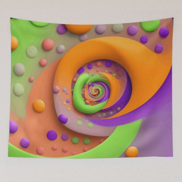 Item preview, Colorful Abstract Fibonacci Art 185 designed and sold by Vicky Brago-Mitchell®.