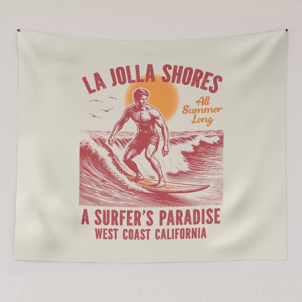 Item preview, Surfing La Jolla Shores Surfers Paradise San Diego County California designed and sold by eclecTEEq.