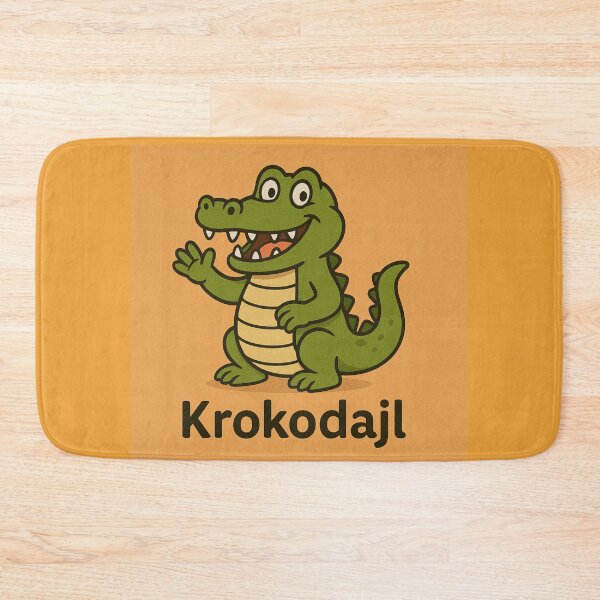 Item preview, Smiling cartoon crocodile with funny twist designed and sold by ZlobivyZajac.