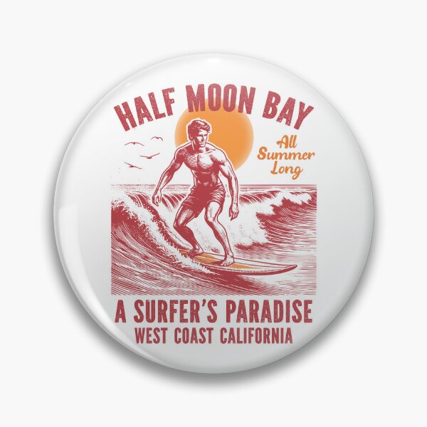 Item preview, Surfing Half Moon Bay Surfers Paradise San Mateo County California designed and sold by eclecTEEq.