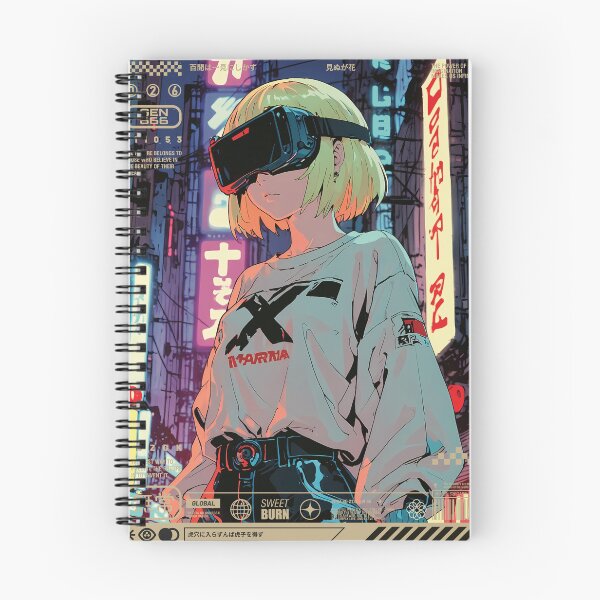 Item preview, cyberpunk girl with VR headset 2 designed and sold by BOZGO.