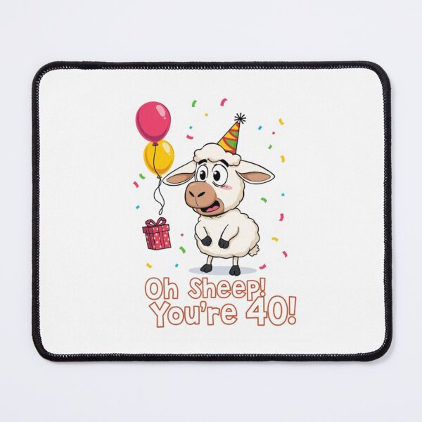 Item preview, Oh sheep you are 40 Birthday cute kawaii meme gift balloons cow designed and sold by CheeseBlueprint.