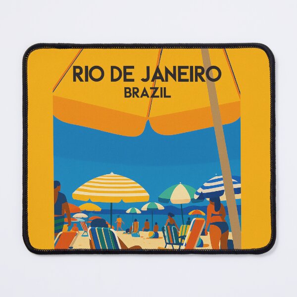 Item preview, Travel Poster Rio De Janeiro Brazil designed and sold by Pink Pineapple Works.
