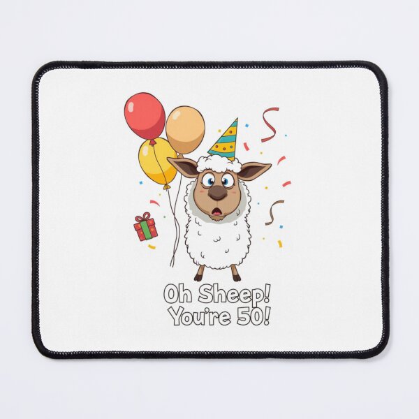 Item preview, Oh sheep you are 50 Birthday cute kawaii meme gift balloons cow designed and sold by CheeseBlueprint.