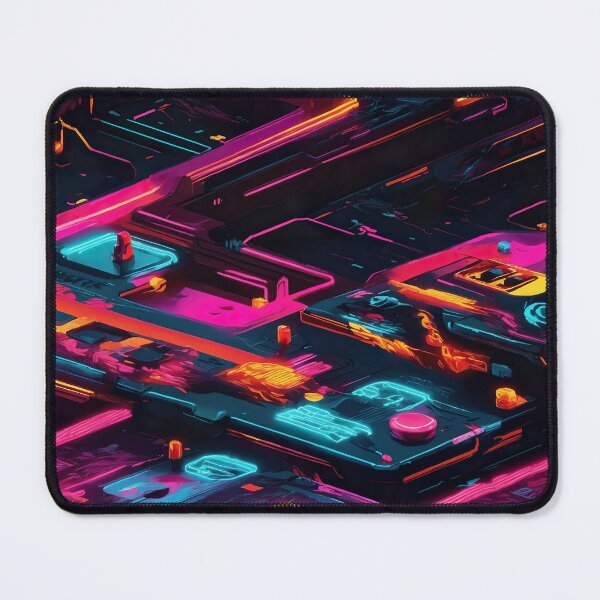 Item preview, Neon Circuit River Flow - AI Art designed and sold by FormIsle.
