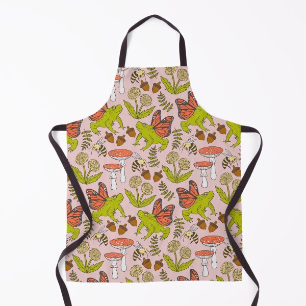 Item preview, Patrón de Sapo Hada – Criaturas del Bosque Goblincore en Rosa designed and sold by musingtreeart.