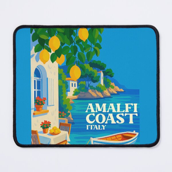 Item preview, Travel Poster Amalfi Coast Italy designed and sold by Pink Pineapple Works.