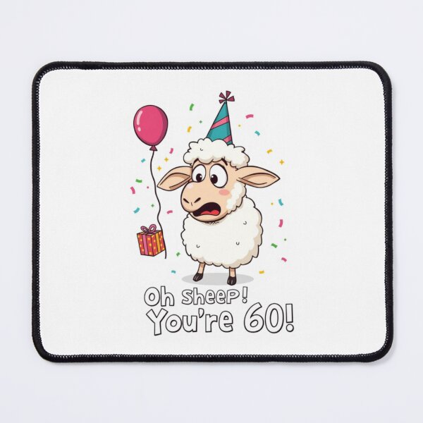 Item preview, Oh sheep you are 60 Birthday cute kawaii meme gift balloons cow designed and sold by CheeseBlueprint.
