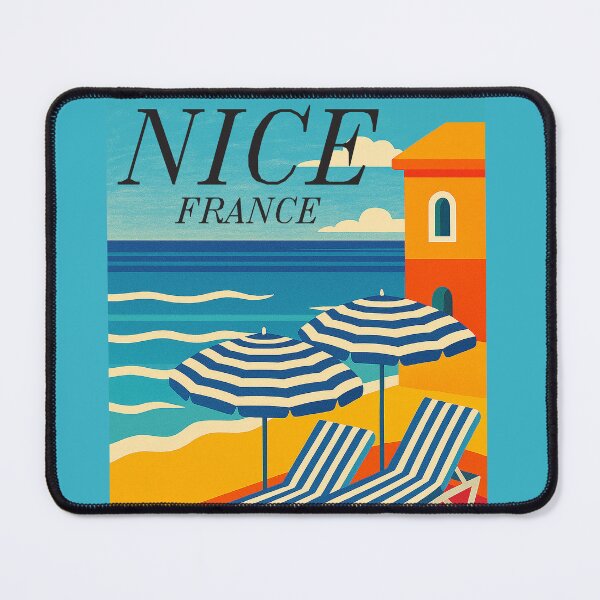 Item preview, Travel Poster Nice France designed and sold by Pink Pineapple Works.