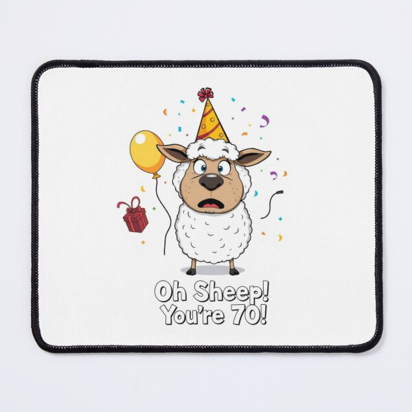 Item preview, Oh sheep you are 70 Birthday cute kawaii meme gift balloons cow designed and sold by CheeseBlueprint.
