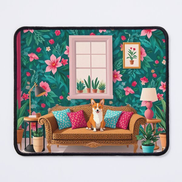 Item preview, Couch Sitting Corgi designed and sold by jantulov.