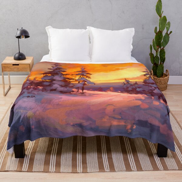 Item preview, Burning cold sunset, landscape painting designed and sold by Mikko Tyllinen.
