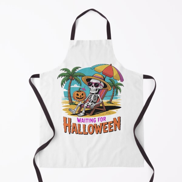 Item preview, Summerween Waiting for Halloween Skeleton Spooky Summer designed and sold by PietrzakDesign.